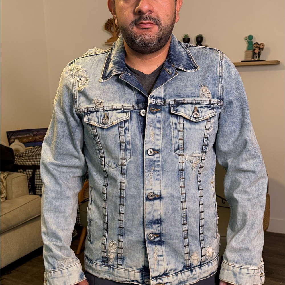 Zara Blue Lightweight Shirt Jacket